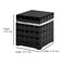 Black Vanity Jar | Stylish Storage for Cotton Swabs,Rounds,Balls,Sponges & Bath Salts | Decorative Canister for Bathroom, Bedroom | Resin